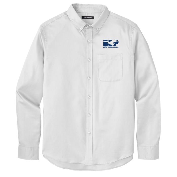 Port Authority® Long Sleeve SuperPro React™ Shirt (White) (48 Pts) image